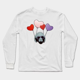 manatee floats on balloons Long Sleeve T-Shirt